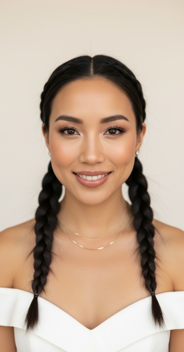 After Two Cornrow Braids